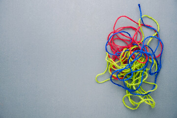 Tangled thoughts representing confusion and mental complexity