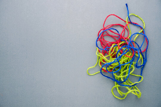 Tangled thoughts representing confusion and mental complexity