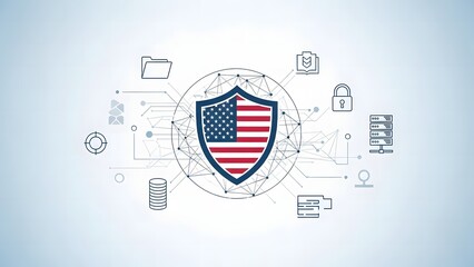 Cybersecurity and data protection in the united states, representing national digital security