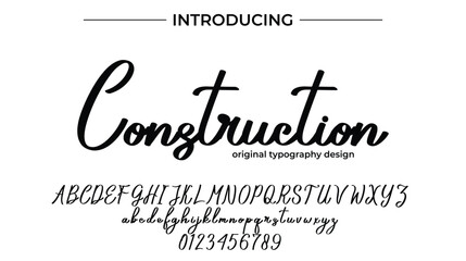 Construction - Elegant Script Font for Smooth Handwritten Design and Creative Typography