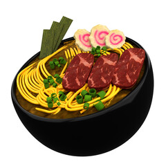 Ramen Bowl 3D Illustration