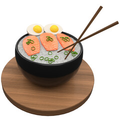Rice Bowl 3D Illustration