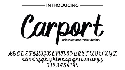 Carport - Elegant Script Font for Smooth Handwritten Design and Creative Typography