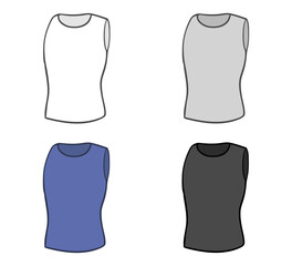 吸汗速乾タンクトップ、ベースレイヤー、メンズ用