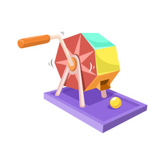 Japanese Lottery Wheel (Garapon) Illustration Vector