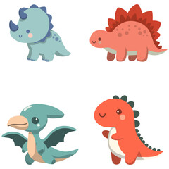 Cute Dinosaur Illustration.
