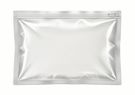 blank Plastic packing with zip lock realistic illustration isolated 