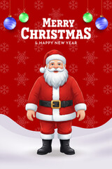 Vibrant Merry Christmas Vector Design, Christmas Celebration Artwork