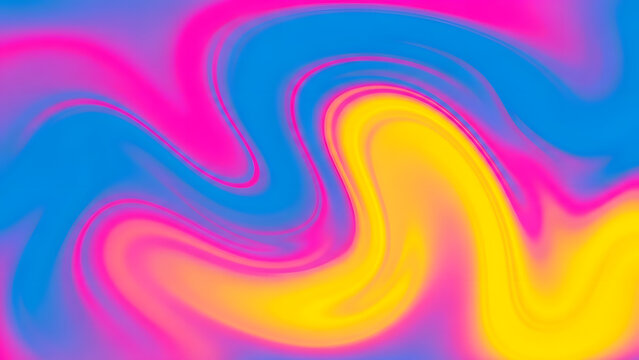 Abstract colorful background with circles featuring a digital rainbow swirl and purple light waves in a creative spiral pattern backdrop - Powered by Adobe