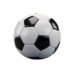 Fototapeta premium Realistic 3D Soccer Ball Icon - Football Sport, Match Game, Tournament Play, Team Equipment, League Competition & Athletic Gear