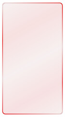 Minimalist smartphone screen frame with soft red gradient border on clean white background for mobile app UI and social media template