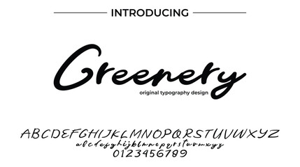 Greenery - Elegant Script Font for Smooth Handwritten Design and Creative Typography