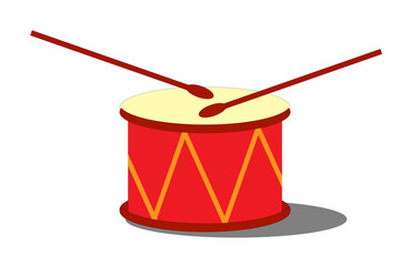a drum on a white background,