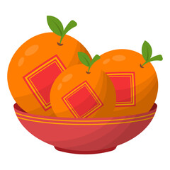Chinese New Year Oranges Illustration