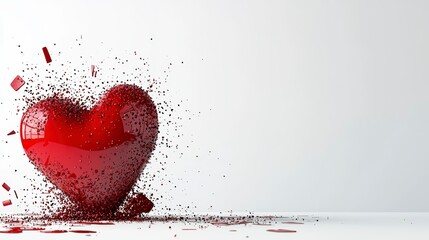 Explosive heartbreak abstract concept art digital environment creative viewpoint emotional expression