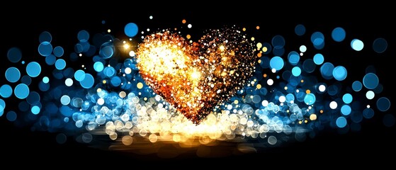 Celebration of love abstract background digital artwork vibrant colors close-up heart concept for seo impact