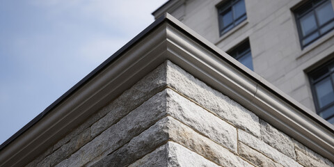 Fototapeta premium Stone corner masonry quoins facade urban