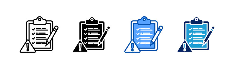 Risk Assessment icon set multiple style collection
