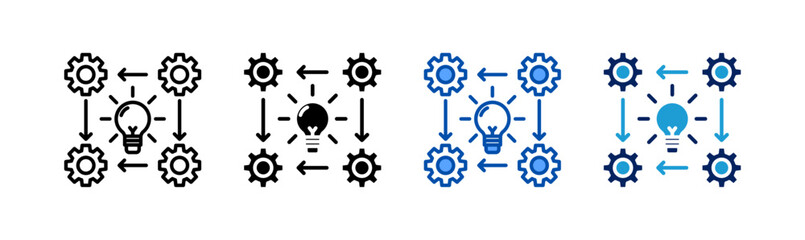 operation icon set multiple style collection