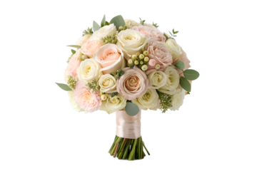 Soft Pastel Pink Wedding Bouquet with Peonies Roses and Eucalyptus – Elegant Bridal Flowers