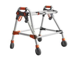 Aluminium Walking Frame, Isolated on transparent or white, Cut out