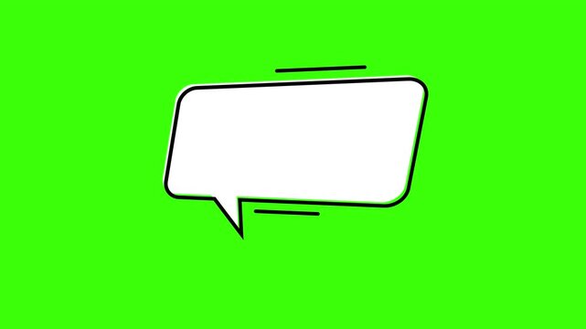 Blank text quote bubble display for text. Speech Bubble Animation. suitable for web and graphic design. 4K video.