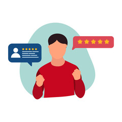 Custome Feedback Rating Illustration