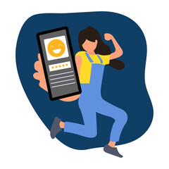 Custome Feedback Rating Illustration