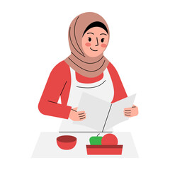 Woman Holding Recipe Book