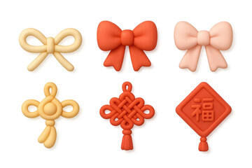 Elegant knot collection for decorative design and creative projects