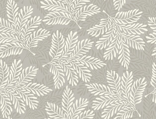 Abstract organic leaves seamless pattern.