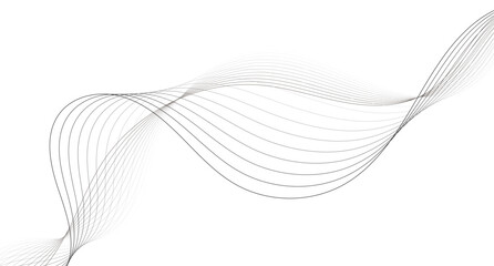Minimalist Composition Wave Pattern of Intersecting Lines Oscillations, Interweaving Abstract Contours to Create a Sense of Rhythmic Kinetic Motion.