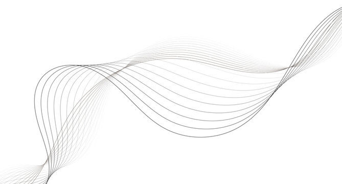 Minimalist Composition Wave Pattern of Intersecting Lines Oscillations, Interweaving Abstract Contours to Create a Sense of Rhythmic Kinetic Motion.