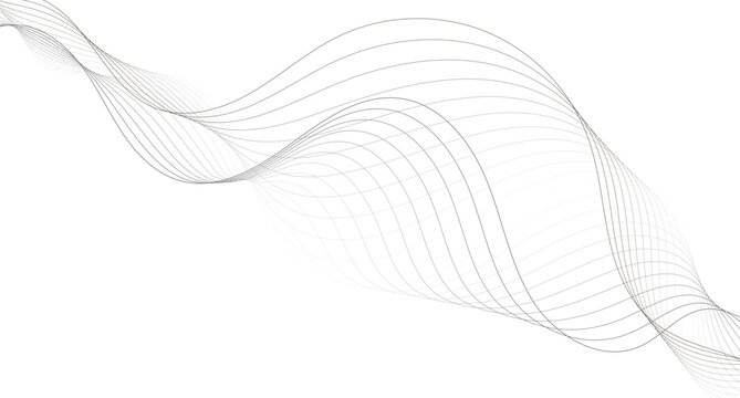 Minimalist Composition Wave Pattern of Intersecting Lines Oscillations, Interweaving Abstract Contours to Create a Sense of Rhythmic Kinetic Motion.