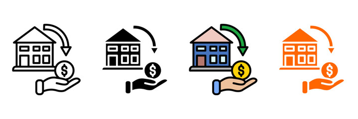 economic criticism Icon Set Multiple Style Collection. Capitalism Breakdown, Debt Crisis, Wealth Gap, Economic Inequality, Corporate Greed, Market Crash, Inflation Woes, Recession Effects, Banking Cor