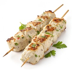 Creamy White Chicken Reshmi Kebab, Indian Mughlai Appetizer