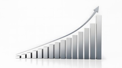 Increasing business growth and success rate graph