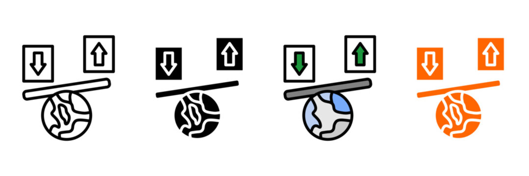 economic criticism Icon Set Multiple Style Collection. Capitalism Breakdown, Debt Crisis, Wealth Gap, Economic Inequality, Corporate Greed, Market Crash, Inflation Woes, Recession Effects, Banking Cor