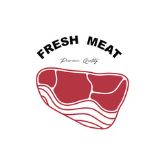 fresh meat logo vector design. Meat store emblems logo