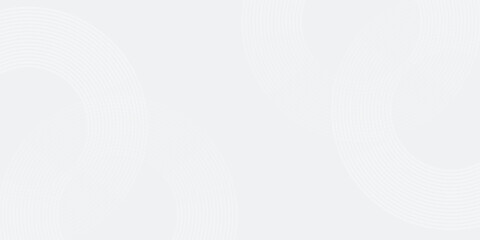 White geometric abstract background overlap layer on bright space with lines effect decoration. Modern graphic design element circles style concept for banner, modern vector arts