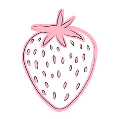 Hand Drawn Strawberry Valentine Illustration