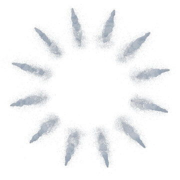 Fountain round top view isolated transparent background photo realistic 3d rendering PNG with alpha channel