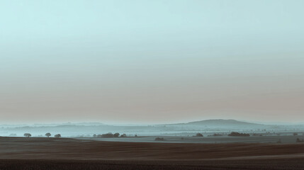 Minimal rural landscape with distant horizon.