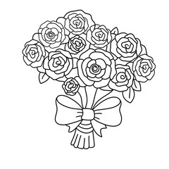 Valentine Line Art Clipart Bundle,  Cute Valentin Stamps PNG JPEG