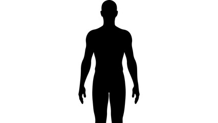 Male figure silhouette with transparent background