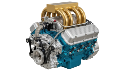 Isolated engine block, automobile powertrain component, machine part for vehicle assembly