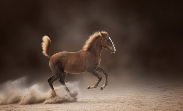 A lovely young horse (foal) andalusian (PRE) horse