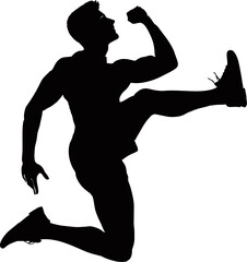  Power Pose Silhouette – Black on White