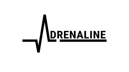 Adrenaline symbol, black isolated silhouette © OMIA