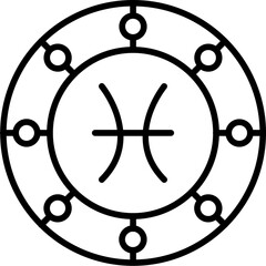 Pisces Zodiac Icon